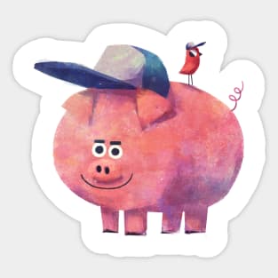 Sneaky Pig Sticker